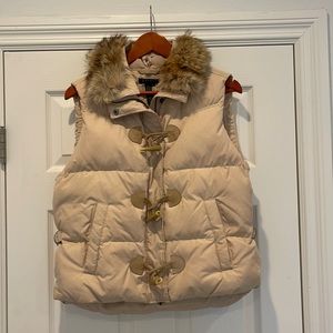 Down vest with fur collar by Ralph Lauren